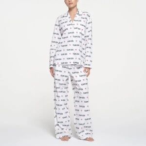 NWOT SKIMS FOR TEAM USA COTTON POPLIN SLEEP OLYMPIC LONG SET